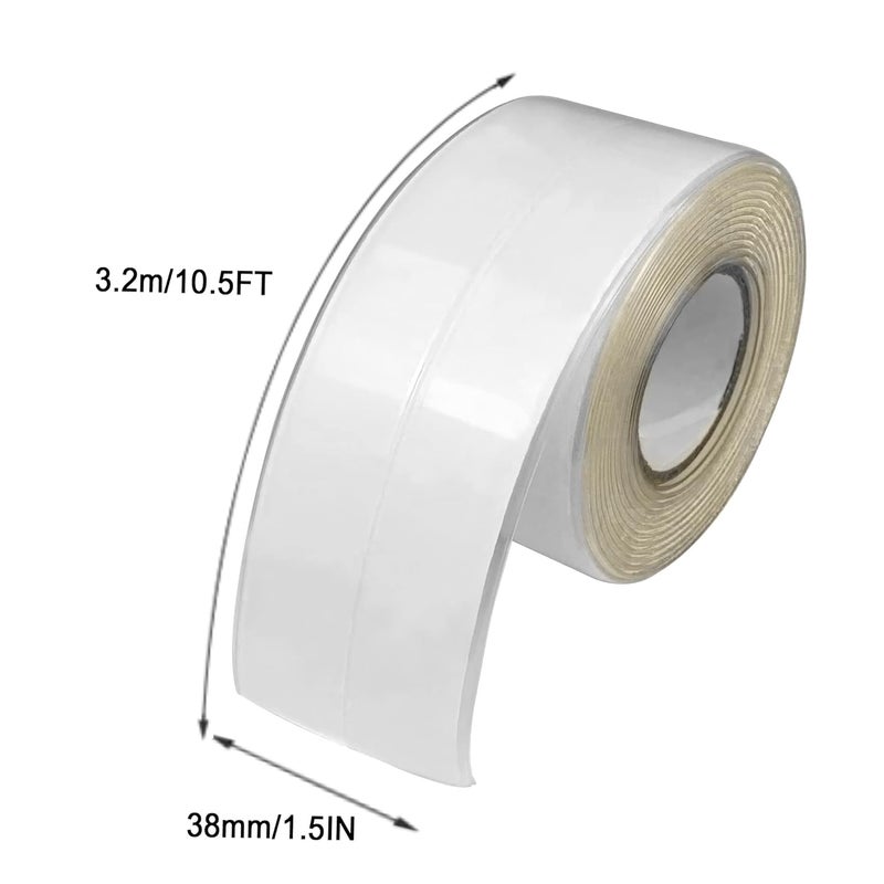 TOUSEA Caulk Tape Self Adhesive,Caulking Tape for Bathroom Sealant Strip Caulk Strip,Waterproof Caulking Sealing Tape for Bathroom, Toilet, Kitchen Countertop,Bathroom,Toilet (Clear-1.5IN-10.5FT-A) - Image 2